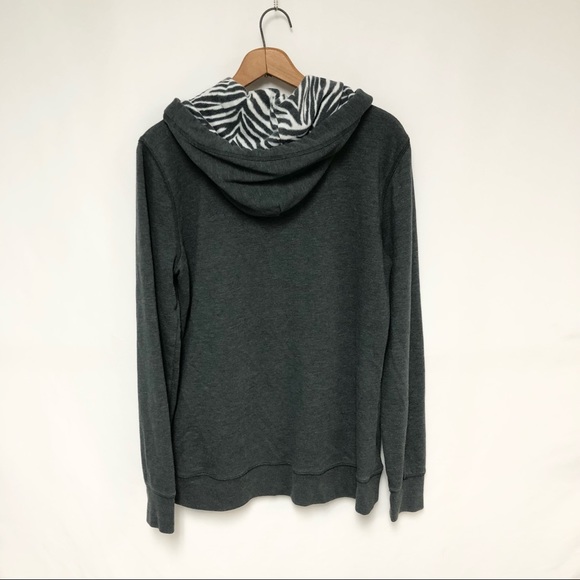 VS Pink Spell Out Full Zip Fleece Hoodie Sz M - Picture 6 of 8